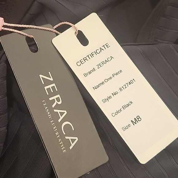 Zeraca black swimsuit, size 8 - Picture 3 of 3